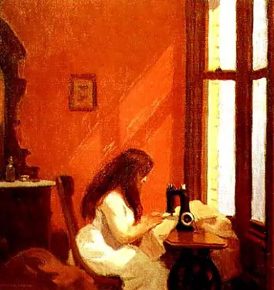 Girl at Sewing Machine Edward Hopper